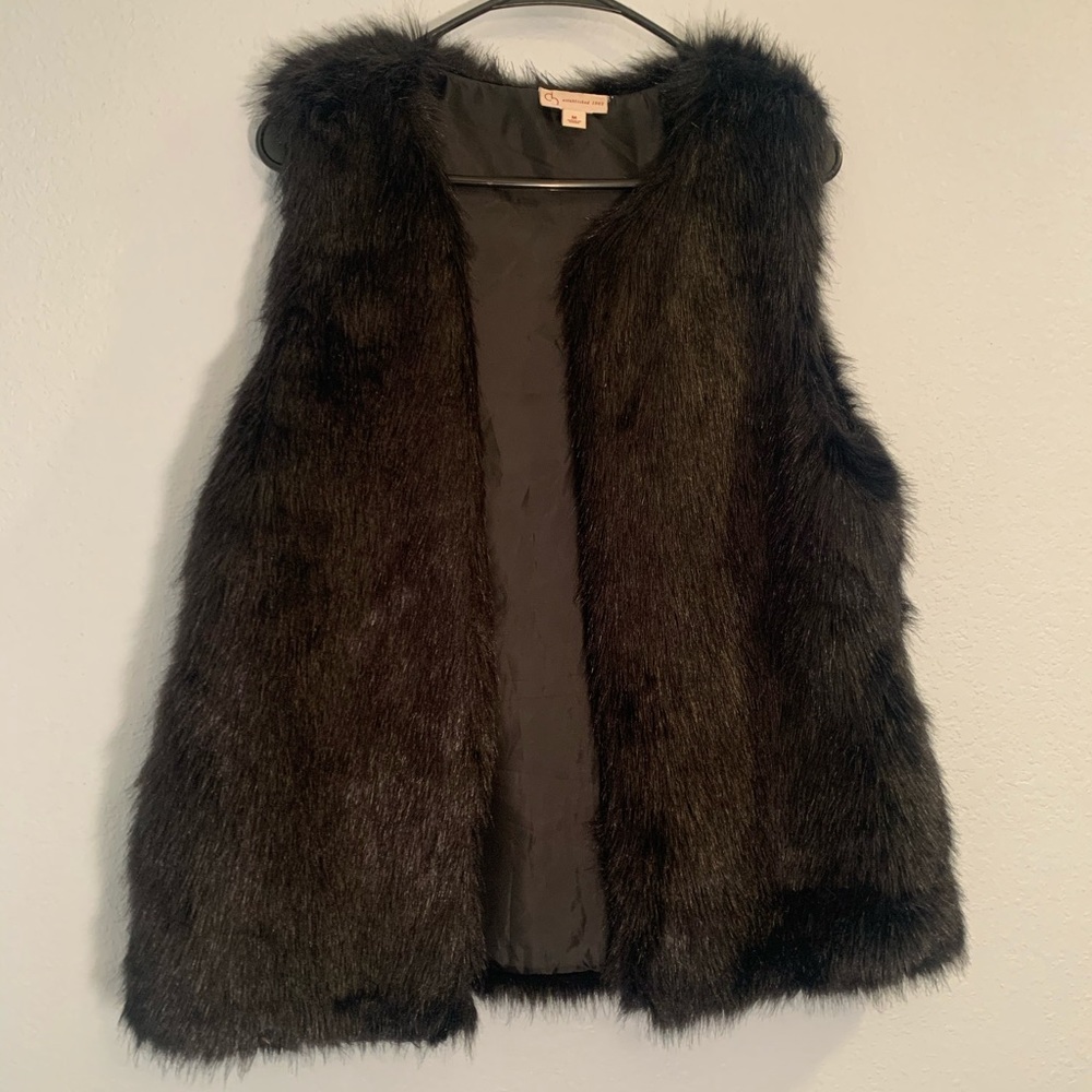 Black Fur Vest